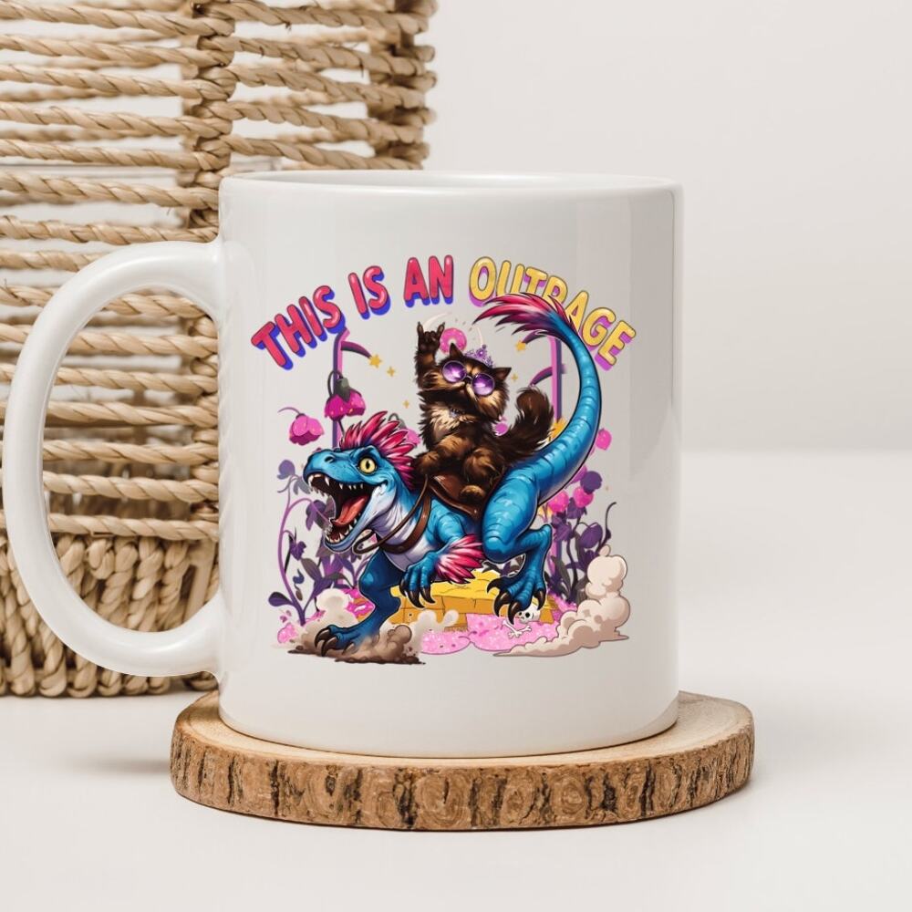 Dungeon Crawler Carl 15 oz Mug Coffee Cup Donut Cat Funny Novel Book 30